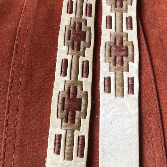 Genuine Argentinian leather belt embroidered - Picture 3 of 6
